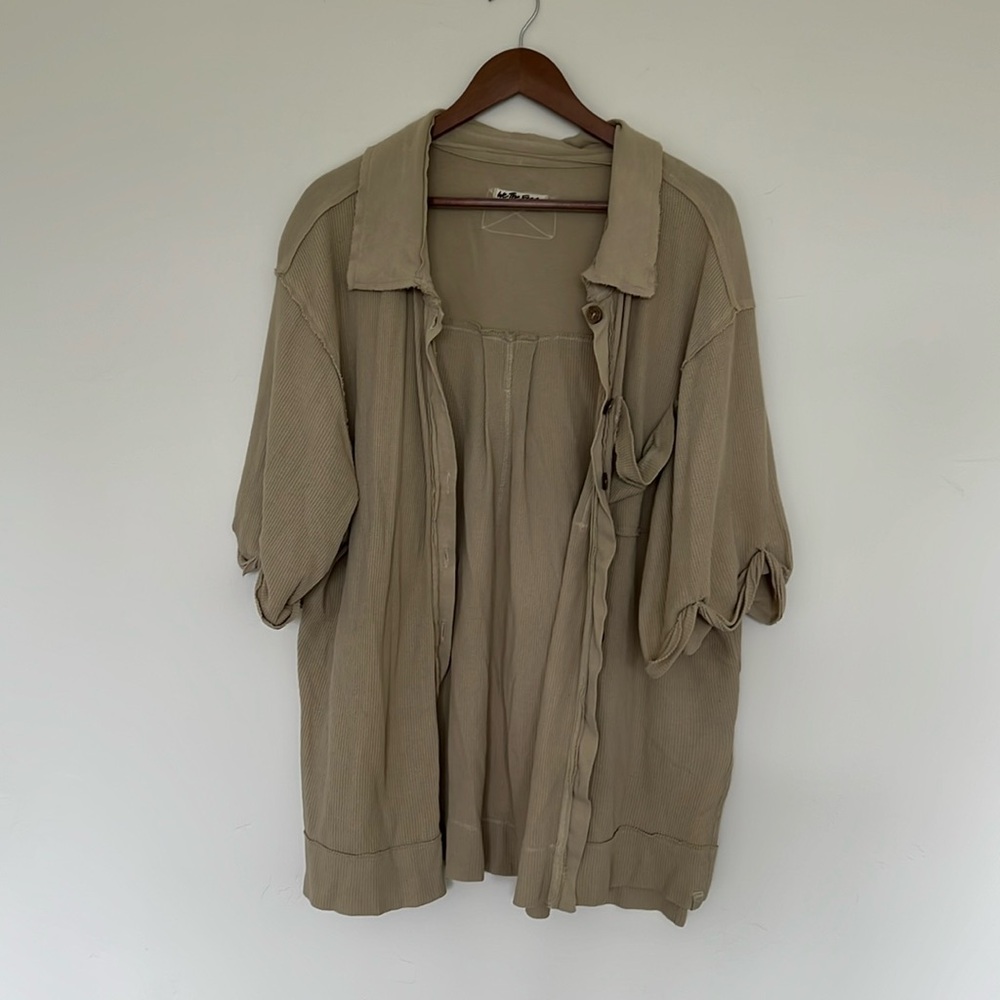 We The Free oversized drape tee cardigan